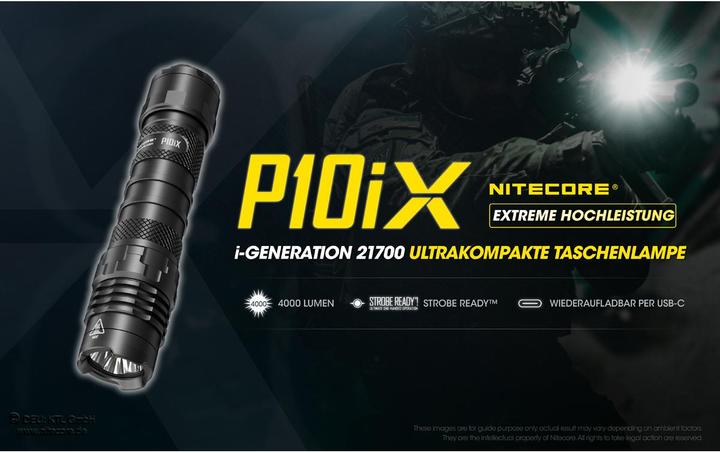Actual product image Nitecore P10iX - 4000 lumen (13.72 cm, 4000 lm)