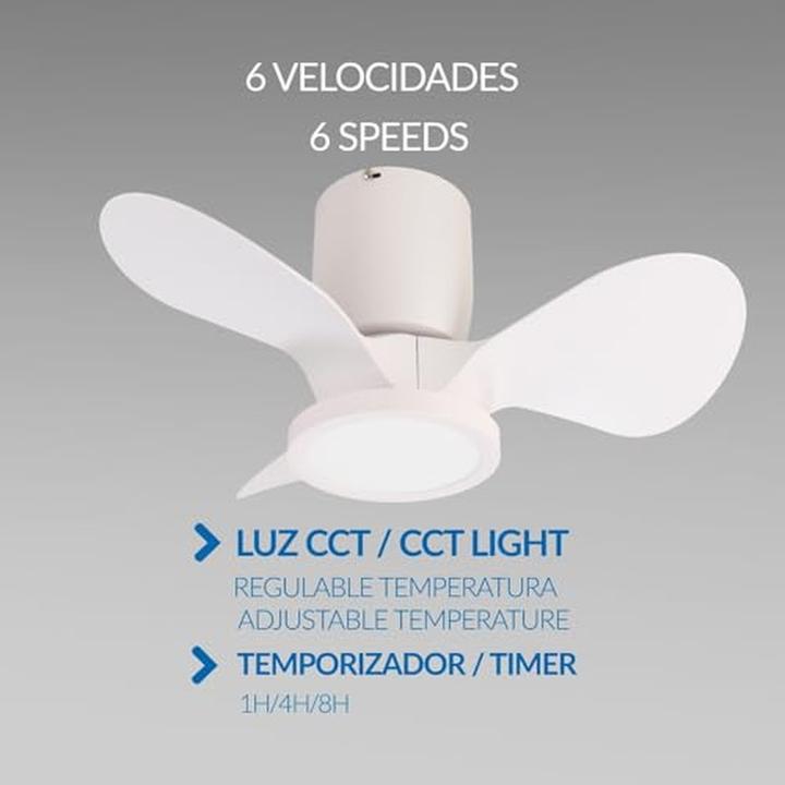 Produktbild M Mimotec LED-Deckenventilator mit dimmbarer Farbtemperatur, Sommer-Winter-Funktion und 6 Geschwindigkeiten