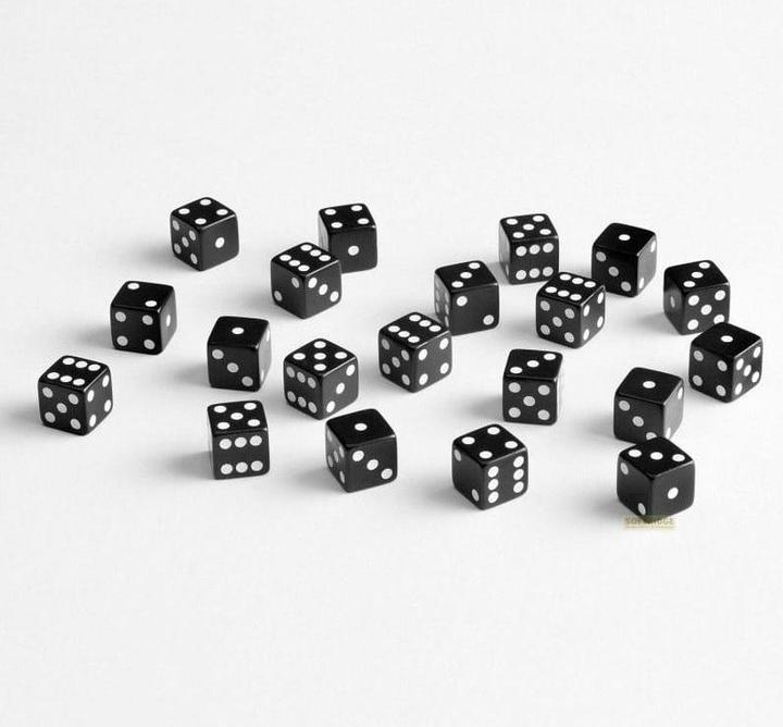 Produktbild Q Workshop Würfel Set Full Pack D6 Schwarz (20)
