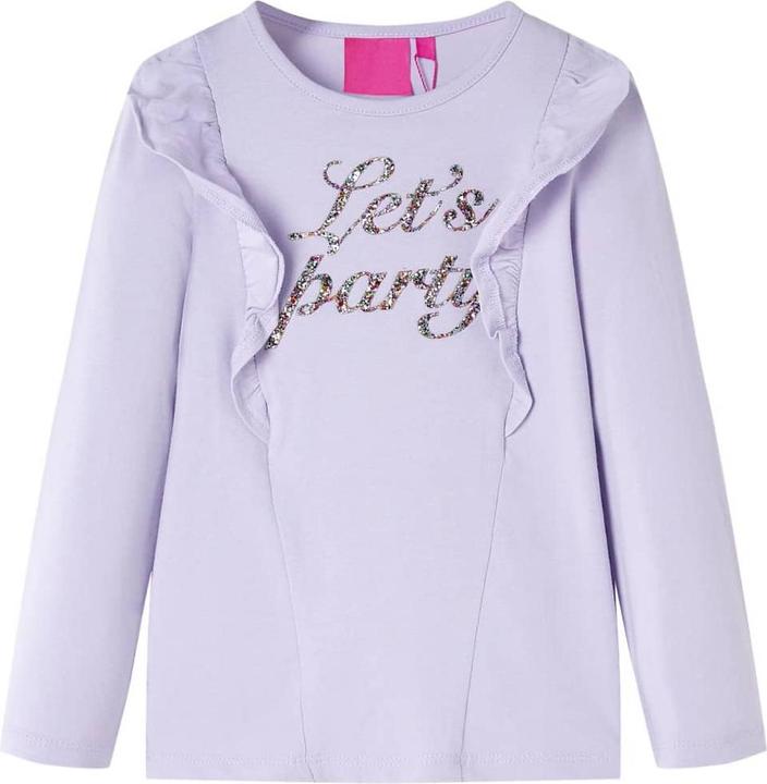 Produktbild vidaXL Kinder-Langarmshirt Helllila 116,Material: 95 % Baumwolle. 5 (116)