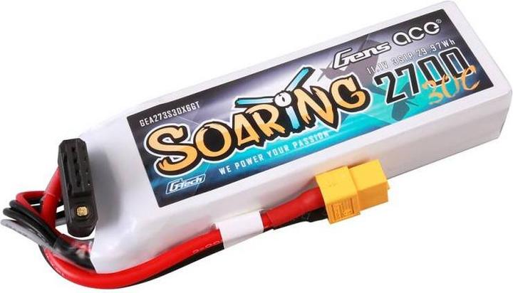 Immagine prodotto Gens Ace Batteria LiPo G-Tech Soaring 2700mAh 11.1V 30C 3S1P (11.10 V, 2700 mAh)