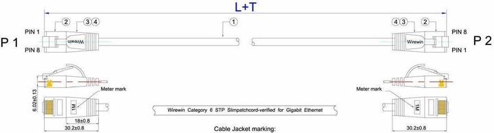 Productafbeelding Wirewin Netwerkkabel (U/FTP, CAT6, 15 m)