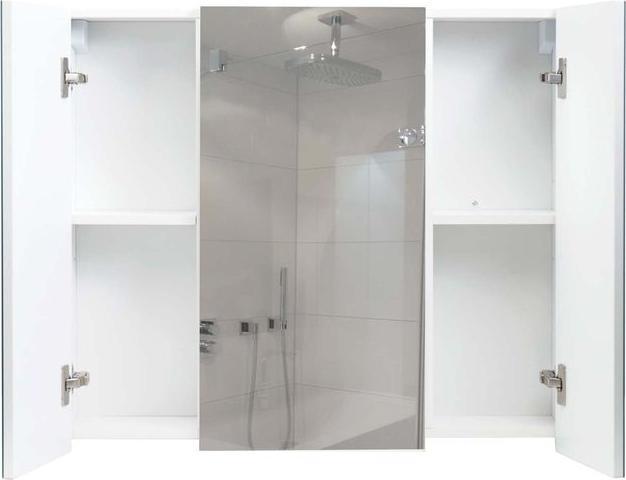 Image du produit Mendler Armoire de toilette HWC-B19b, brillant 70x80x16cm, blanc (70 x 60 x 16 cm)