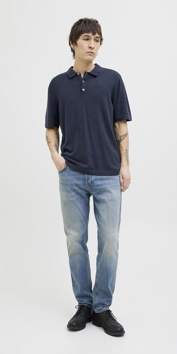 Actual product image Jack & Jones Jjeemil Knit Relaxed Polo Ss Sn (XXL)