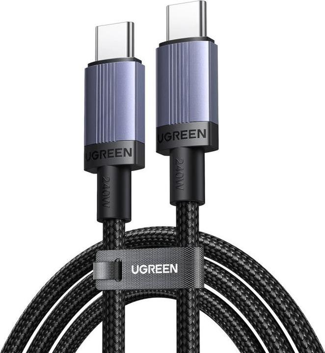 Actual product image Ugreen Cable USB USB-C - USB-C 1 m Czarno-szary (6941876269075) (1 m, 240 W)