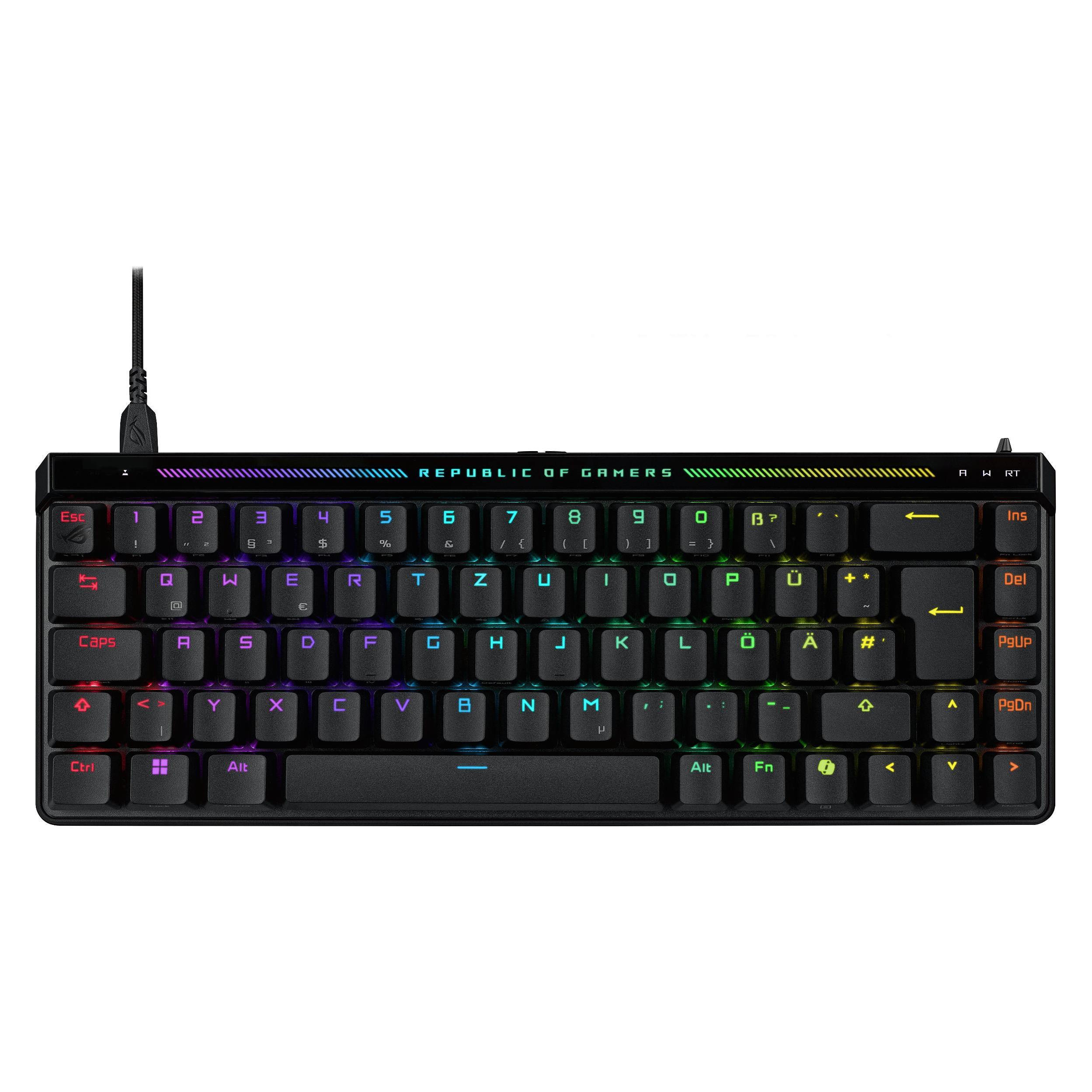 ASUS M605 ROG Falchion Ace HFX (90MP03VE-BKUA20) (US, Kabelgebunden), Tastatur, Schwarz