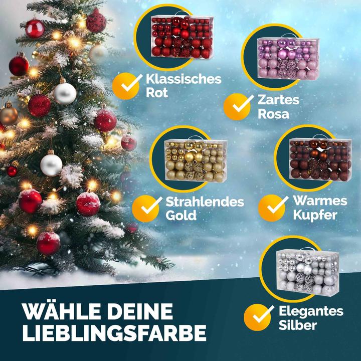Actual product image Deuba Lot de 100 boules de Noël (100 -part)