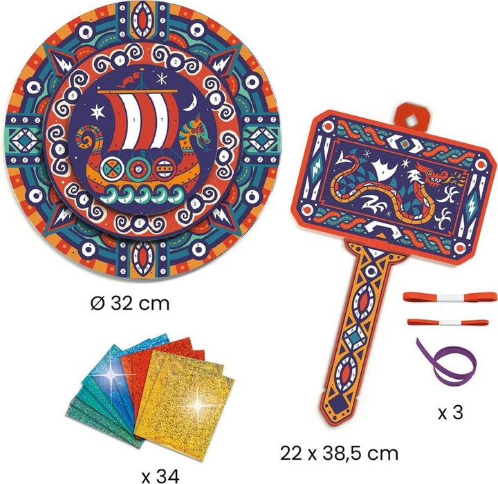 Immagine prodotto Djeco Fai da te - Scudo e martello vichingo