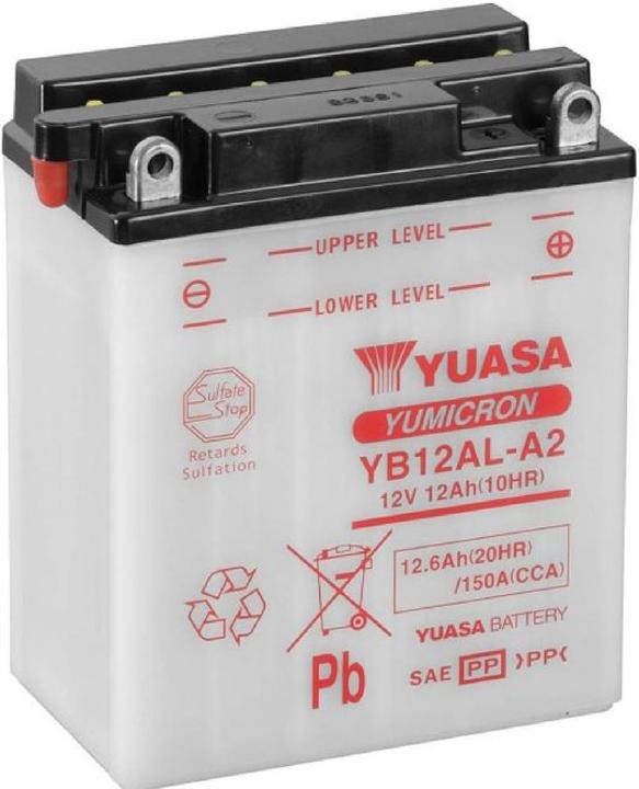 Yuasa Motorradbatterie YB12ALA2 (12 V, 12.60 Ah, 150 A)