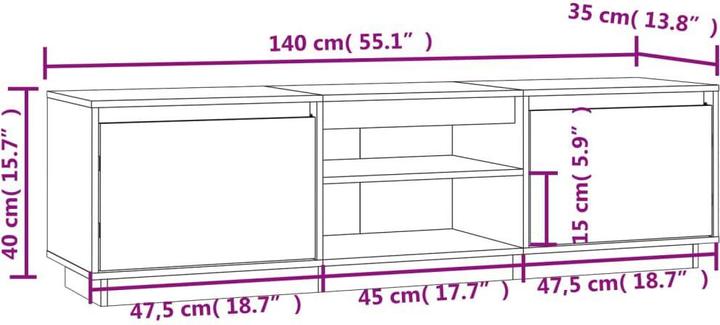 Image du produit vidaXL TV-Schrank (140 x 35 x 40 cm)