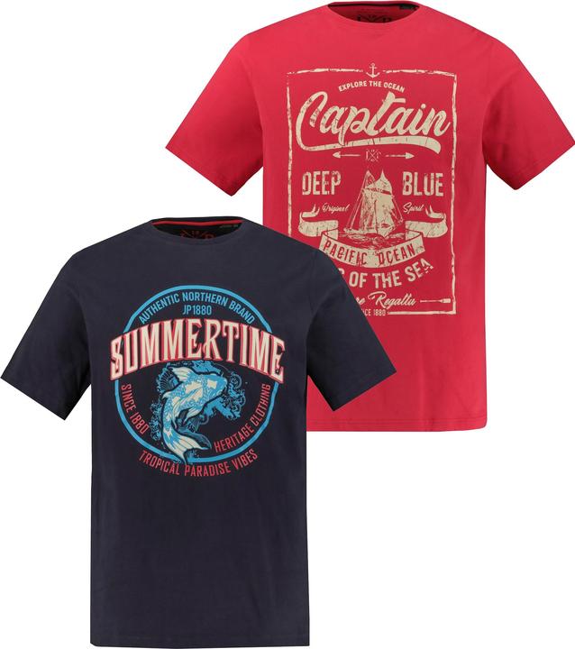Produktbild JP1880 T-Shirt, 2er-Pack, Captain, Summertime, Halbarm (XL)