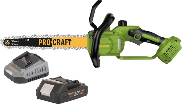 Produktbild Procraft PKA33-BB Akku Kettensäge 20 V 304 mm Brushless + 1x Akku 2,0 Ah + Ladegerät (Akku Kettensäge)