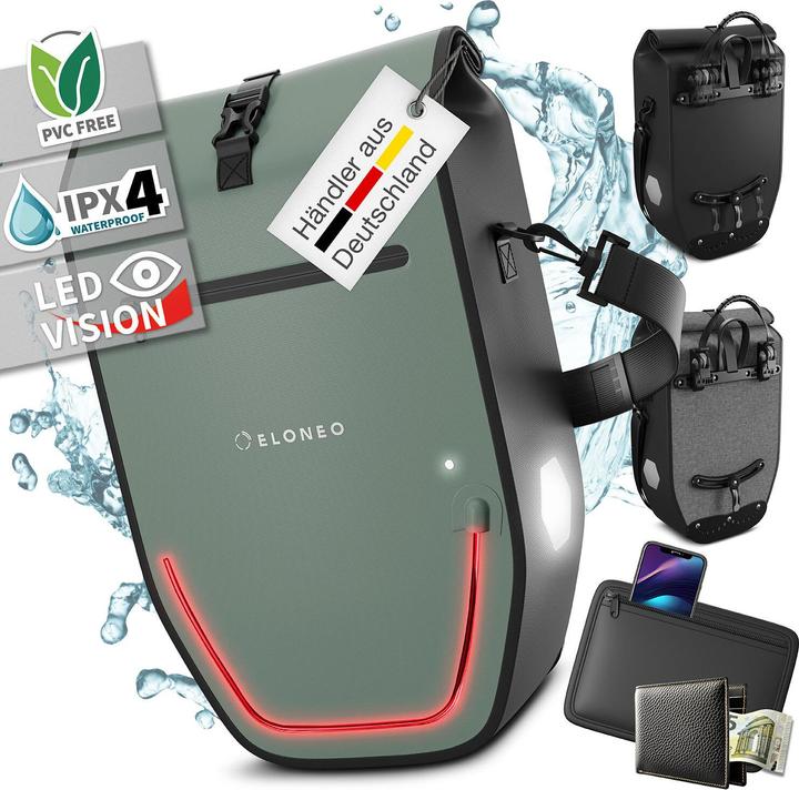 Actual product image Eloneo Bicycle bag for laptop (28 l, Luggage carrier bag)