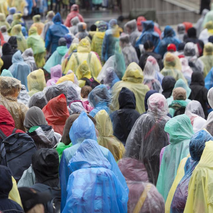 Actual product image Relaxdays 13x rain poncho (One size)