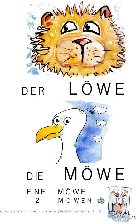 Immagine prodotto Thomé:Lesen mit Biene, Frosch und Hase (Tedesco, D. Orie, Dorothea Thomé, Kurzi Shortriver, Prof Dr Günther Thomé, 2024)