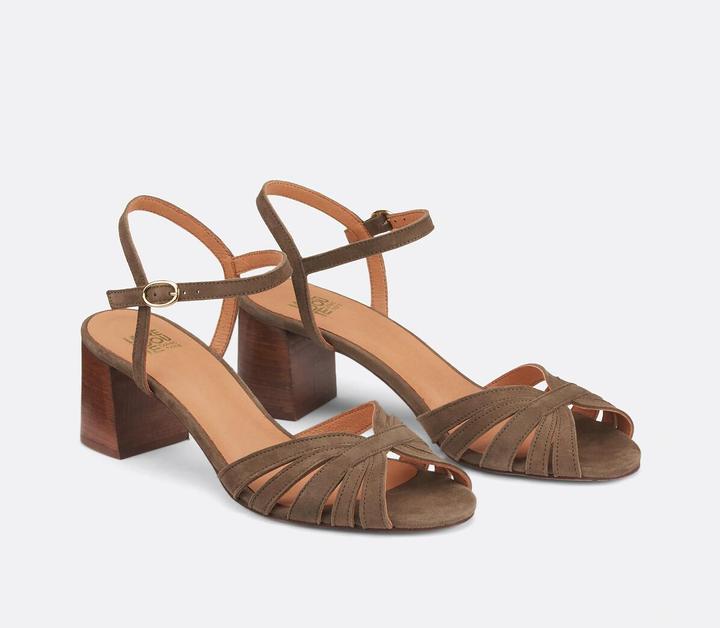 Actual product image La Redoute Collections Sandaletten aus Veloursleder (39)