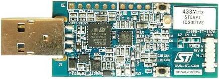 Actual product image STMicroelectronics USB dongle Transceiver 433MHz SPIRIT1