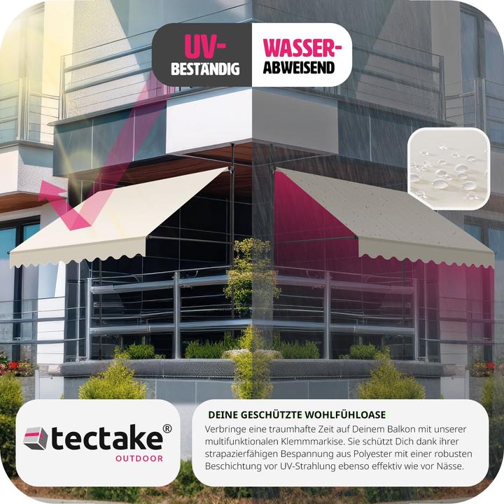 Produktbild tectake Klemmmarkise (2.50 m)