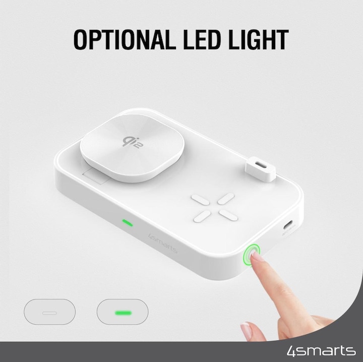 Actual product image 4smarts Qi2 charging station Trident (25 W)