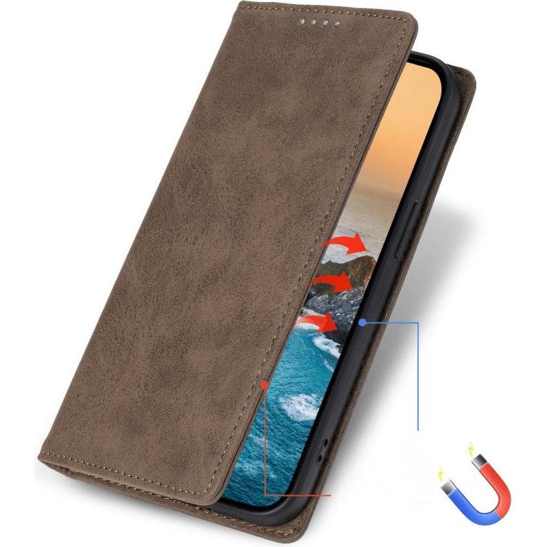 Thumbnail - Cover-Discount Google Pixel 8 Pro - Hülle mit RFID Blocker braun (Google Pixel 8 Pro), Smartphone Hülle, Braun