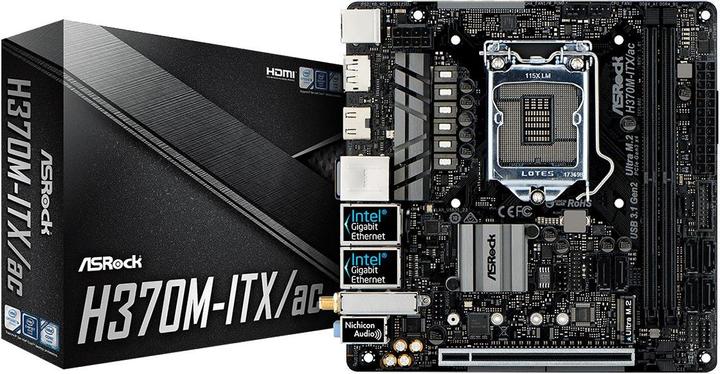 Produktbild AsRock H370M-ITX/AC, mini-ITX, LGA1151 (LGA 1151, Intel H370, Mini-ITX)