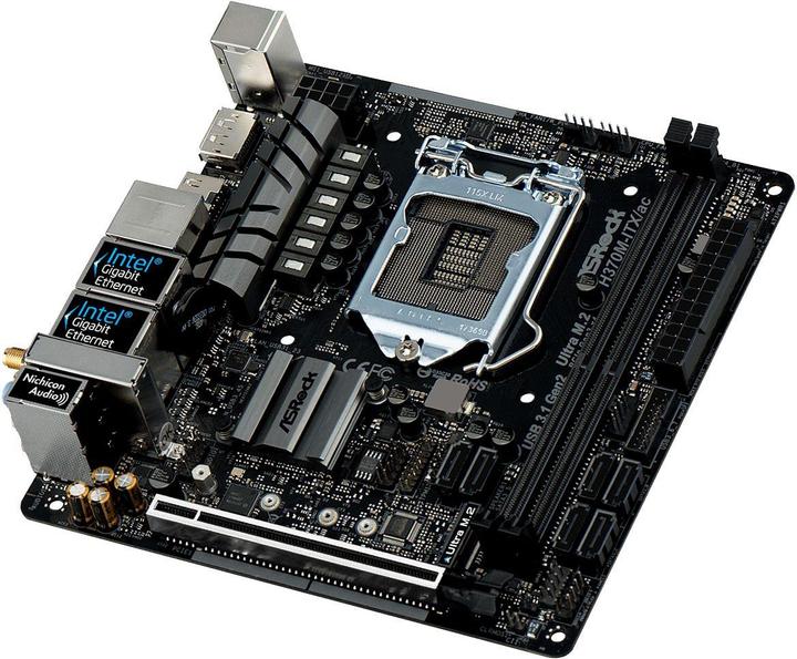 Produktbild AsRock H370M-ITX/AC, mini-ITX, LGA1151 (LGA 1151, Intel H370, Mini-ITX)