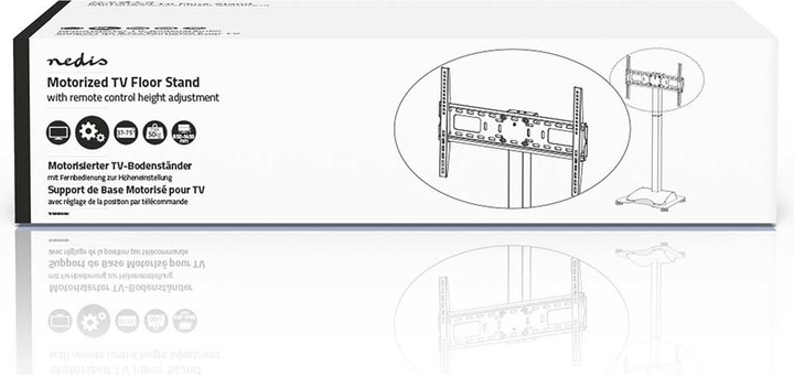 Actual product image Nedis Motorised TV stand / 37-75 / Maximum supported screen weight: 50 kg / Stand / H (75", 50 kg)