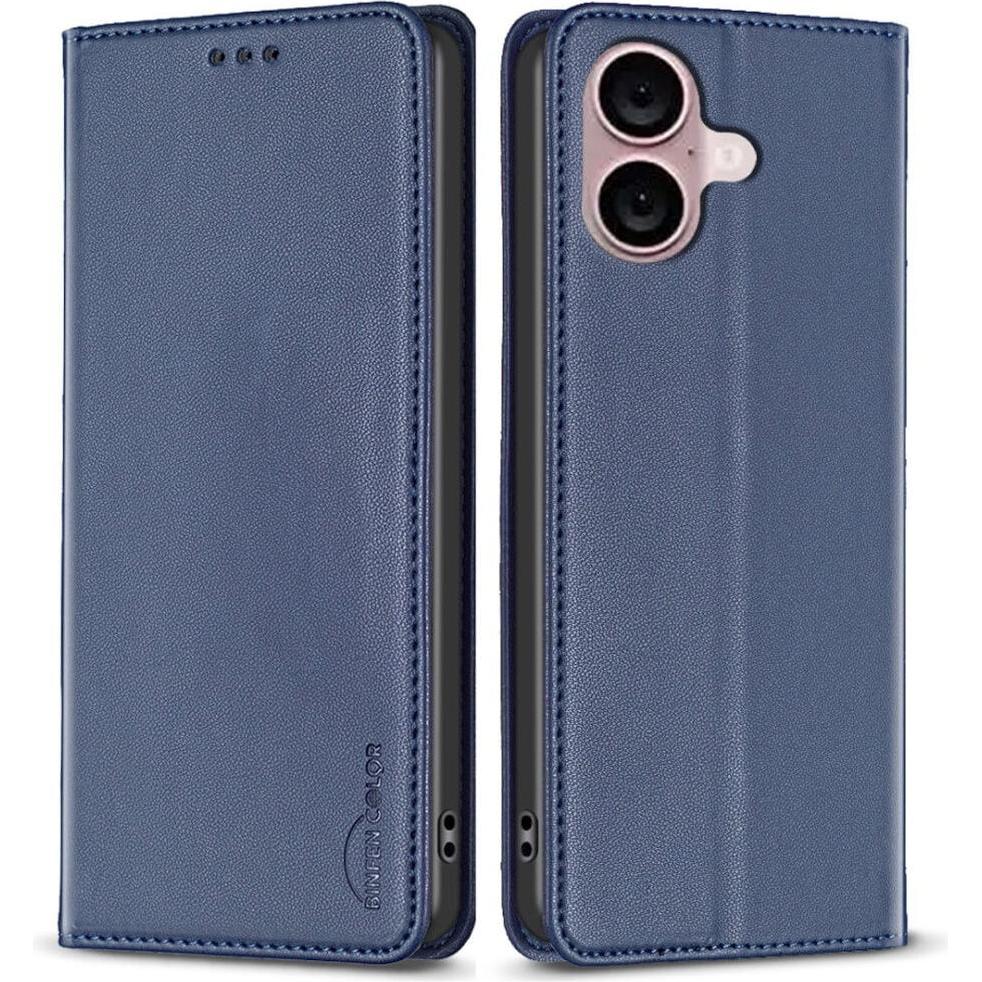 Binfen Color Flip Case Etui (Apple iPhone 16), Smartphone Hülle, Blau