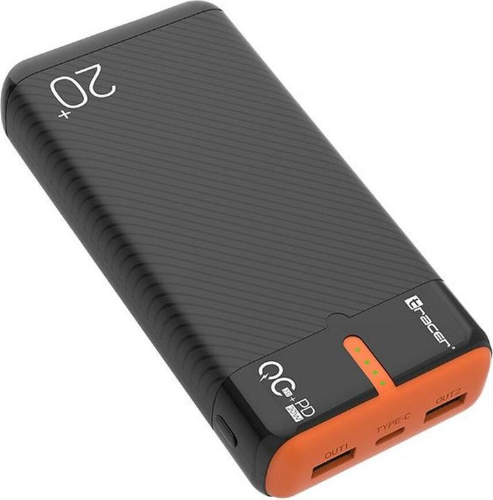 Actual product image Tracer 47516 EnerGen 20000mAh Power Bank black/orange (20000 mAh, 20 W, 74 Wh)