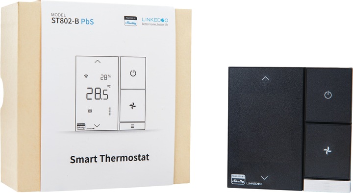 Actual product image Shelly LinkedGo Smart HVAC thermostat