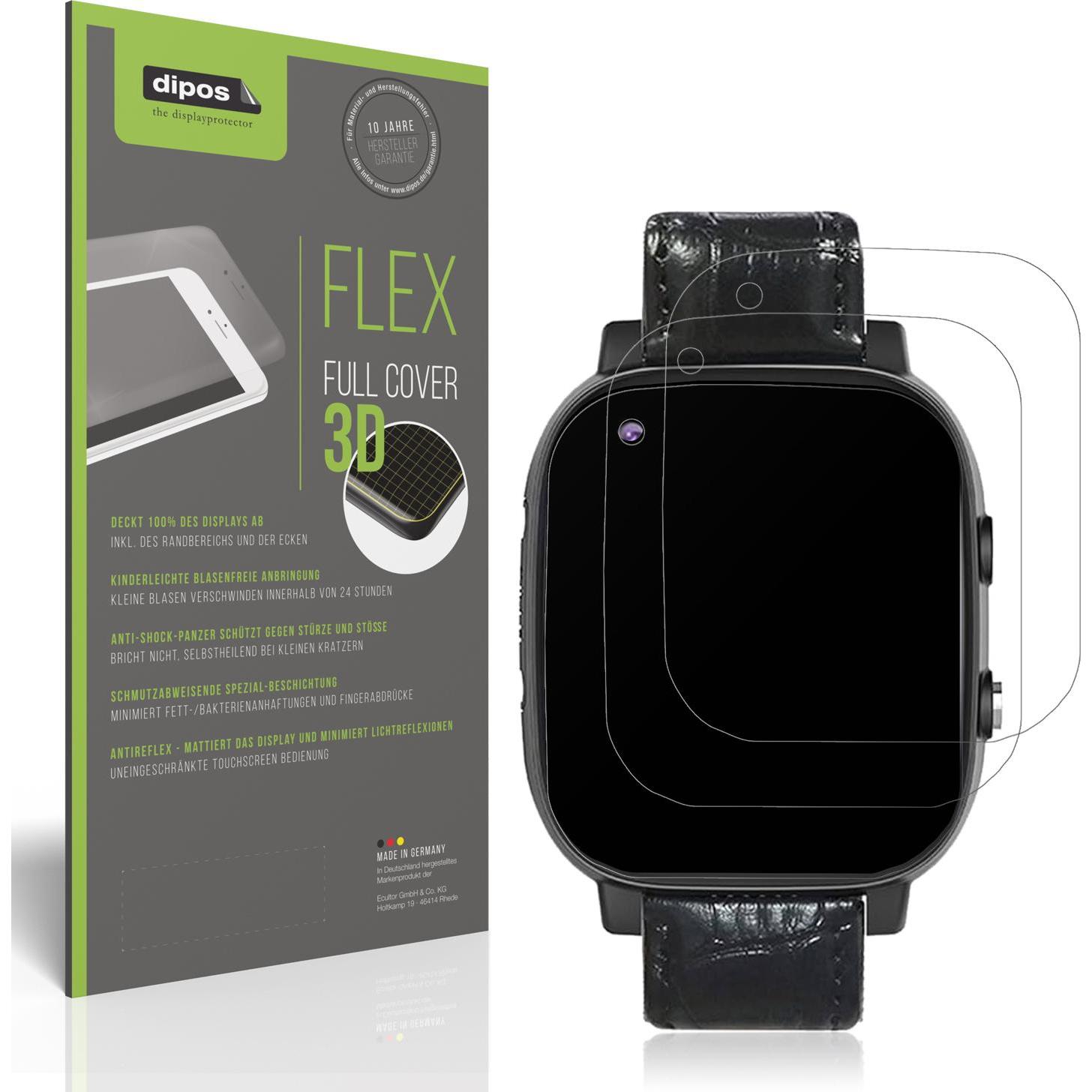 Dipos Full Cover Schutzfolie Matt, Smartwatch Schutzfolie, Transparent
