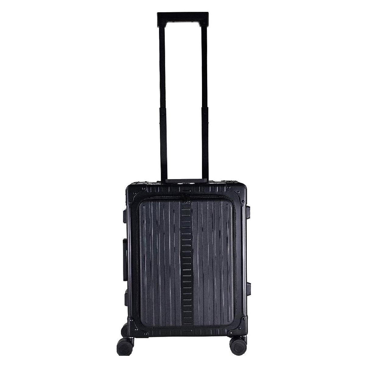 Aleon, Koffer, 21 Domestic 4 Rollen Trolley S 55 Cm, Schwarz, (40 l)