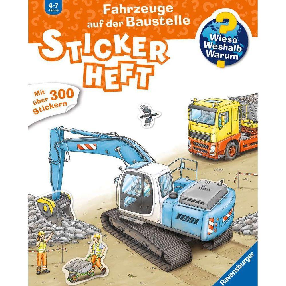 Ravensburger, Sticker, Wieso? Weshalb? Warum? Stickerheft: Fahrzeuge auf der Baustelle