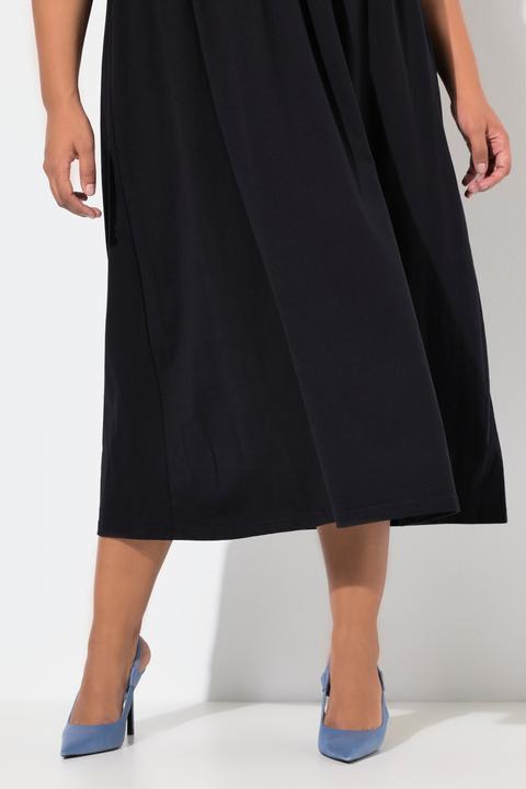 Image du produit Ulla Popken Robe maxi coupe évasée, poches, décolleté rond et manches courtes (58)