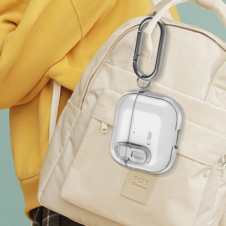 Actual product image Tech-Protect Headphone case Apple SLIM HOOK APPLE AIRPODS 4 Transparent (Headphone sleeve)
