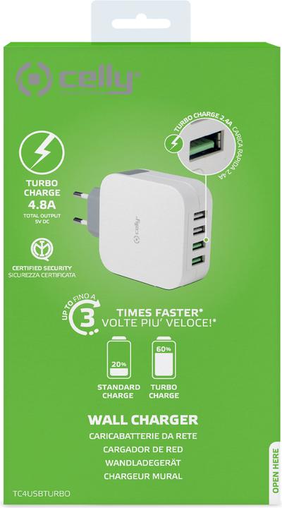 Actual product image Celly Turbo Wall Charger