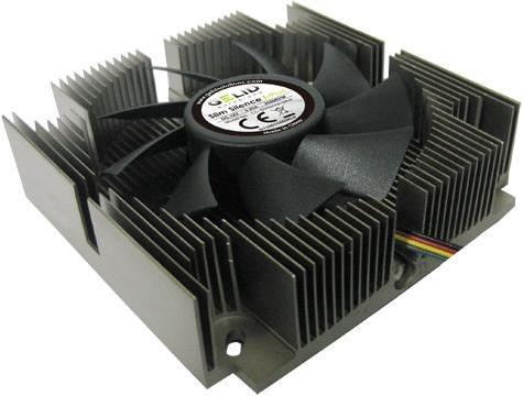Actual product image Gelid CPU cooler 775 i3 i5 silent 75mm fan simple stable mounting low height mini ITX with... (28 mm)