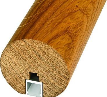 Actual product image OK-Line Rundhandlauf Eiche LED 2450mm, roh (Wood)