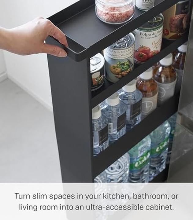 Actual product image Yamazaki Schlanker 4-stöckiger Aufbewahrungswagen TOWER