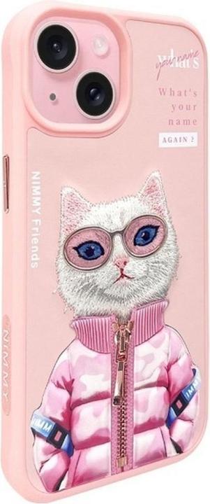 Actual product image GCS Nimmy case iPhone 15 6.1" pink Cool&Cute 2.0 Cat (Apple iPhone 15)