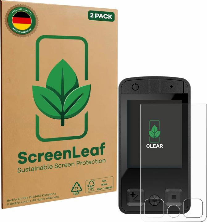 Actual product image ScreenLeaf Screen Protector sustainable Screen Protection, clear, anti-scratch