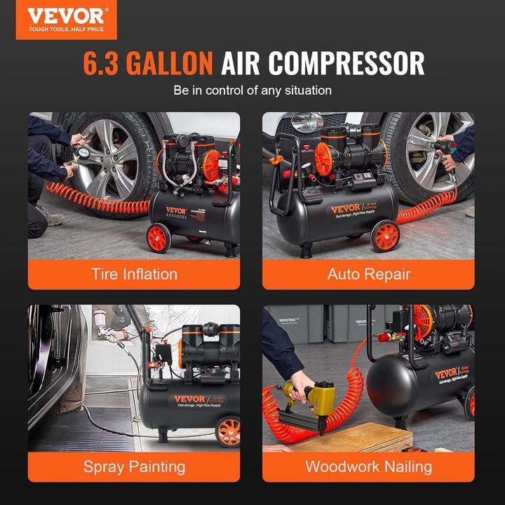 Image du produit Vevor Compressore d'Aria Silenzioso (24 l)