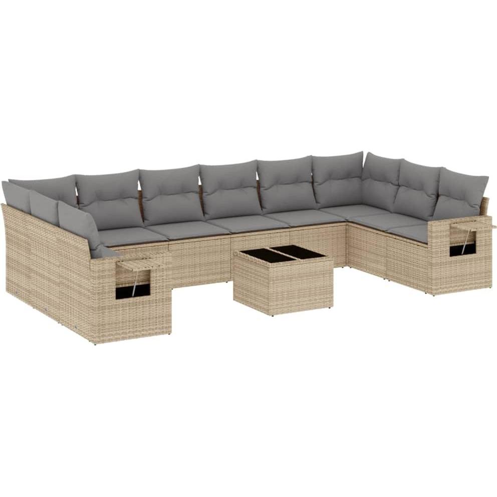 VidaXL, Gartenlounge, 10-tlg. Garten-Lounge-Set mit Kissen
