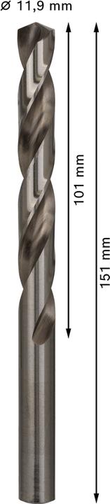 Image du produit Bosch Professional Zubehör Foret hélicoïdal PRO Metal HSS-G, 11,9 x 101 x 151 mm (11,9 mm)