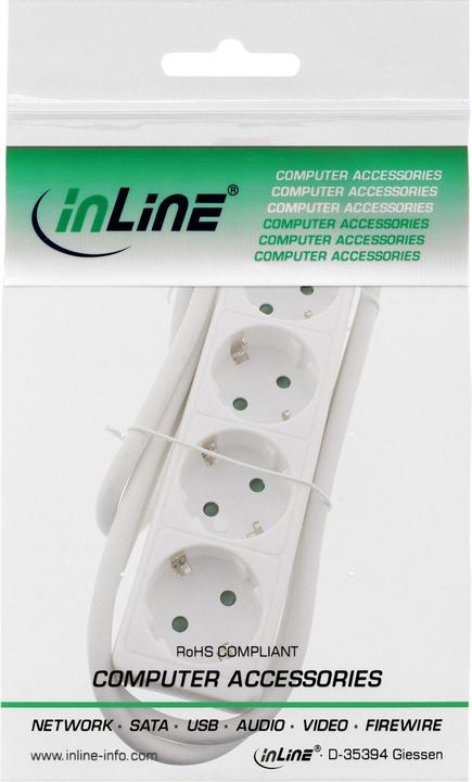 Produktbild InLine Steckdosenleiste (4 x, CEE 7/3, 1.50 m)