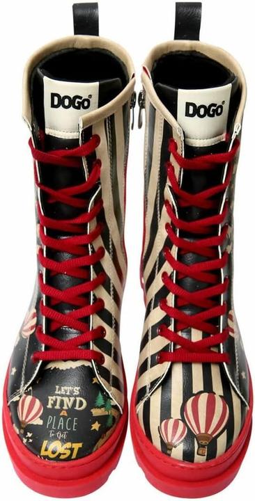 Actual product image Dogo Vegan Leather Multicolor Zip Long Boots (39)