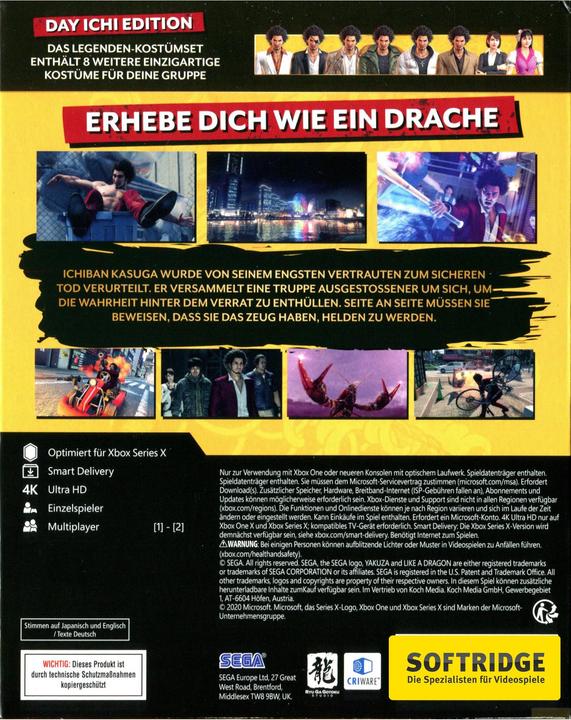 Produktbild Atlus Yakuza 7: Like a Dragon - Day Ichi Edition (Xbox One X, Xbox Series X, Multilingual)