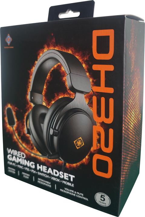 Actual product image Deltaco Headset Gaming Proteinleder,3,5-mm-Anschluss schwarz (Cable)