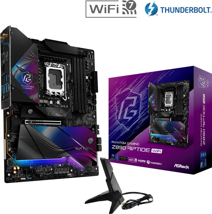 Image du produit AsRock Z890 Riptide WiFi Intel DDR5 S1851 (LGA 1851, Intel Z890, ATX)