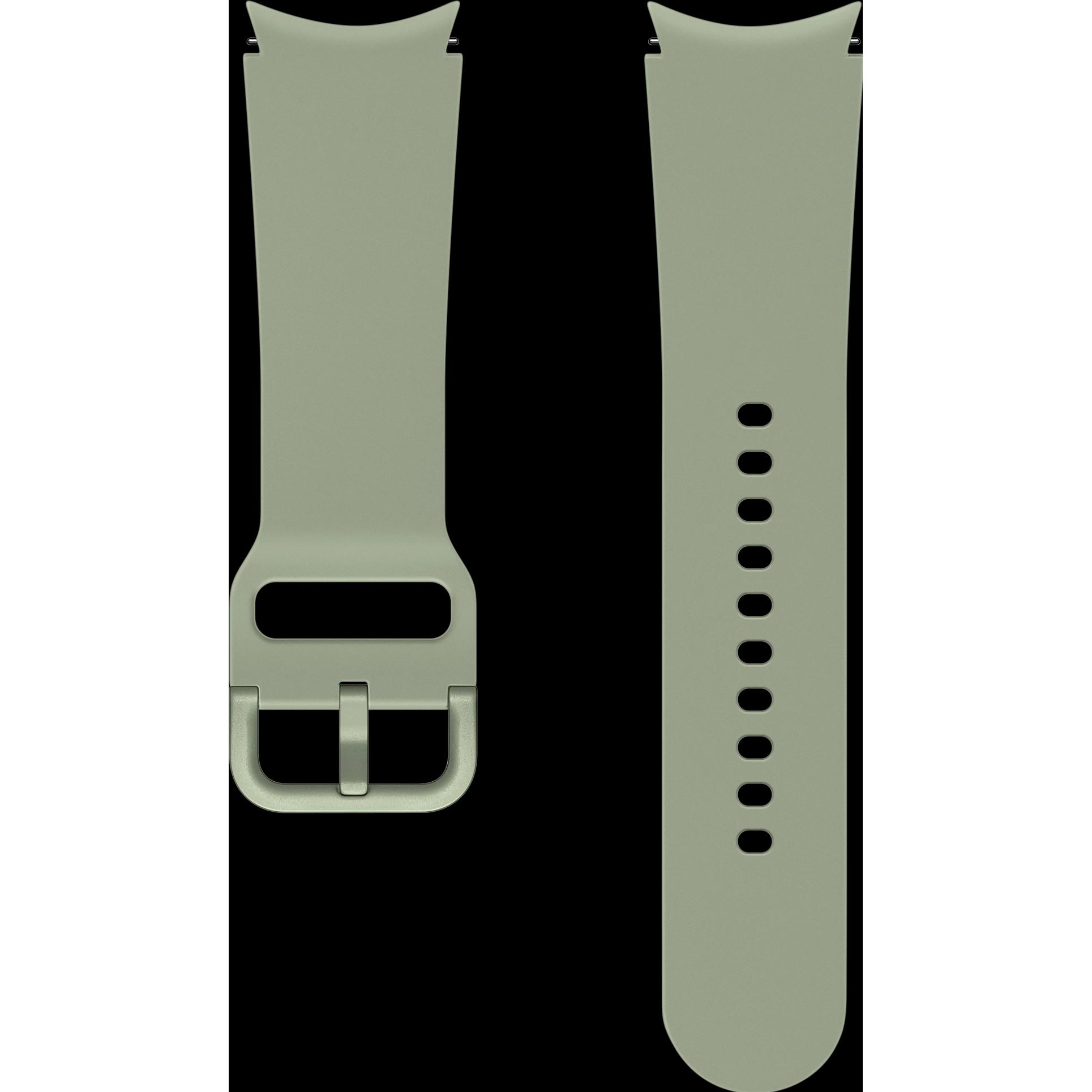 Samsung Sport Band 20mm S/M olive green (20 mm, Fluoroelastomer, Galaxy Watch, Galaxy Watch 4), Uhrenarmband, Grün
